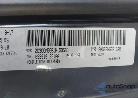 2018 Chrysler 300 Limited z USA, uszkodzony, nr VIN 2C3CCAEG6JH159588